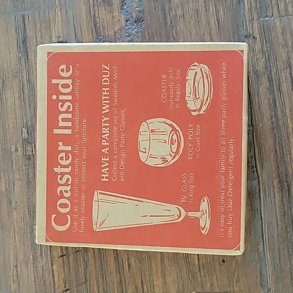 Vintage Duz Detergent Coaster